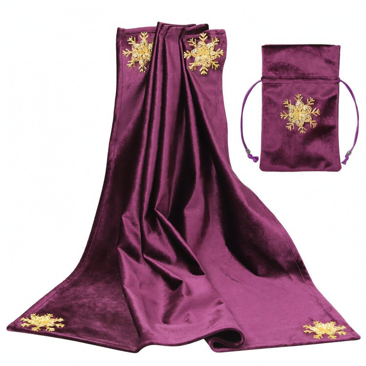 Divination Tablecloth and Pouch Set Square Shape Divination Cloth Set Folded Top