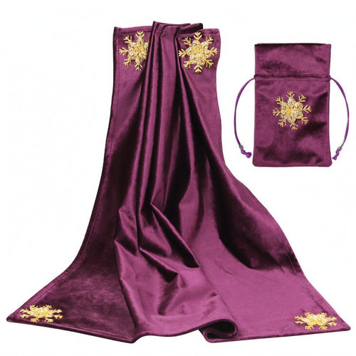 Divination Tablecloth and Pouch Set Square Shape Divination Cloth Set Folded Top