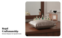 Crystal Birthday Tiara Sparkling Crystal S Crystal Princess Crown Crystal Tiara Jeweled Regal Gathering Crown for Wedding