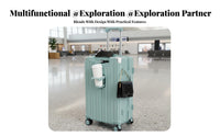 Combination Lock Hardshell Suitcase Lightweight Ribbed Hardshell Pressure Resistant Shell Trolley Case Quiet Wheels for Students, Travelers, Airports, Vacation, Boarding, Short Getaway Trip