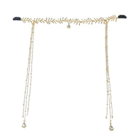 Headpiece with Crystal Ethnic-Inspired Leaf Headband Greek-Style for Festivals