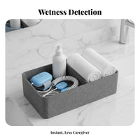 Sound and Vibration Alerts Wired Bedwetting Alarm Easy Single-Button Operation Wearable Moisture Alarm Safe Materials for Elderly, Toddlers