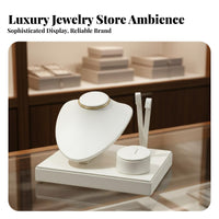 Jewelry Display Set Protects from Scratches PU Leather Jewelry Stand Band and Earring Holder Set Sturdy Construction