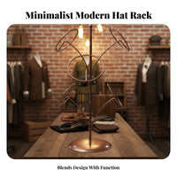Metal Hat Display Rack Space-Saving Design Freestanding Hat Tree for Shop Owners