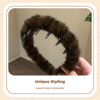 Plush headband for makeup, spa use