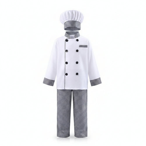 Kids Chef Costume Button Closures Kids Chef Outfit Career Day for Baking Class
