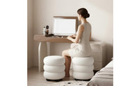 Double Use Flip-Top Vanity Desk Minimalist Design Small Space Dressing Table Compartmentalized Storage Flip Top Vanity Desk 3-in-1 Design for Dorm Room