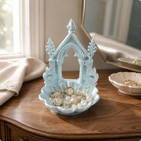 Cathedral Jewelry Dish Aesthetic Home Decor Gold Trim