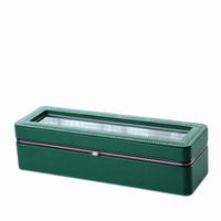 6-Slot Watch Box Flocked Interior 6-Slot Watch Case Stitched Trim