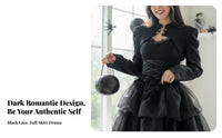 Gothic Two-Piece Dress Built-in Chest Pads Corset Top and Tutu Skirt Set