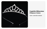 Princess Crown Glittering Queen Headpiece Crystal Crown Elegant Design Crystal Tiara Baroque Design for Prom, Photoshoots
