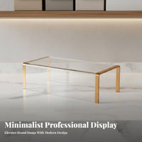 Acrylic Display Stand Versatile Use Acrylic Display Riser Easy to Clean U-Shaped Riser Shelf for Collectors, Shop Owners, Show Show, Store Counter