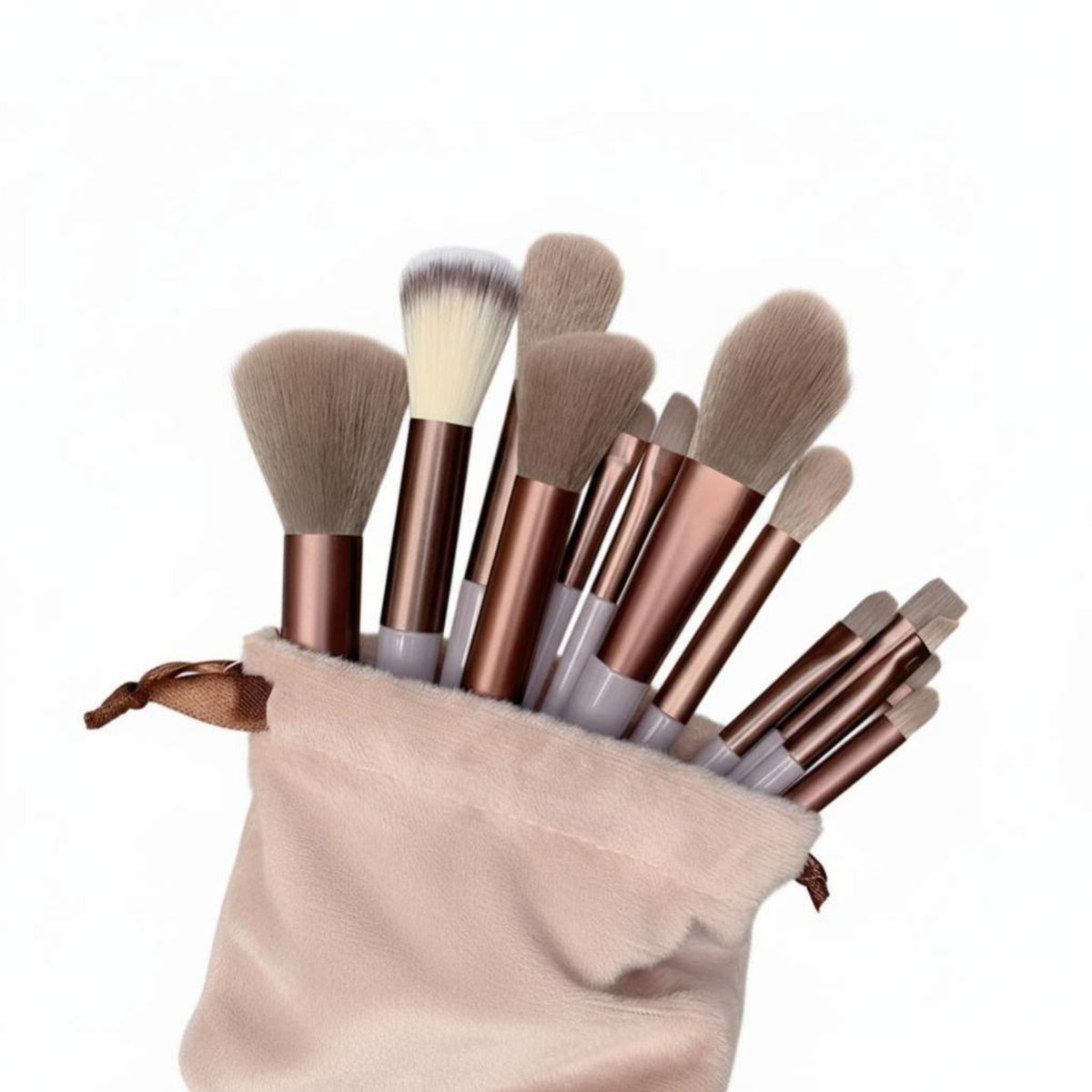 Makeup Brush Set, Soft Bristles, Eyeshadow, Powder, Foundation, Rosy, Define, Beginner Cosmetic Tools, Multi-Color, With Storage