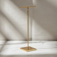 Countertop Jewelry Tree Minimalist Crafted Metal Earring Holder Stable Base Necklace Display Rack for Dressing Table