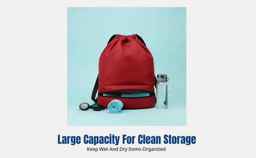 Sports Bag, Swim Bag, Unisex, Dry Wet Separation, Shoe Pocket, Portable, Gym