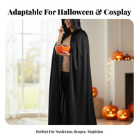Hooded Cloak Multi-Purpose Cosplay Full-Length Robe All-Gender Fit for Adults