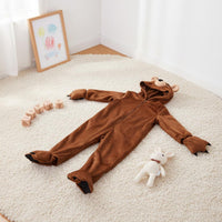 Kids Bear Costume Comfortable Fit Brown Bear Jumpsuit All Seasons Wear for Girls