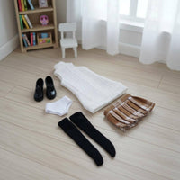 1/6 Doll Clothes Set Sewn Details Sleeveless Turtleneck Top No Fading