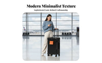 Aluminum Frame Ribbed Luggage Long-Lasting Suitcase Hard Shell Trolley Case Reinforced Corners for Travelers, Vacationers, Vacation, Vacations, Airports, Short Getaway Getaways
