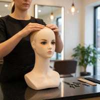 Wig Display Head Smooth Finish Hairpiece Head Mannequin Material for Salon