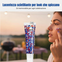 Event Chunky Sequins Sparkle Gel, Independence Day, Face Makeup