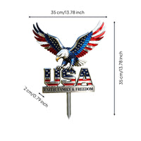 Metal Lawn Stake Sign Resistant Independence Day Garden Stake Easy to Install Outdoor Decoration