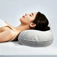 Side Sleeper Ear Pillow Checkered Ear Pillow White Piping