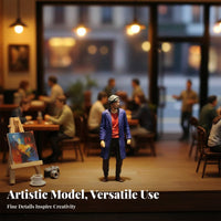 Tiny People Model Multipurpose Miniature Landscape Figure Miniature Landscape People Model Handmade 1:64 Scale Female Figurine