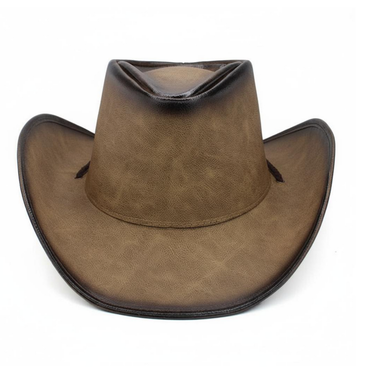 Leather Cowboy Hat, Wide Brim, Western, Sun Protection