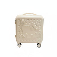 Adjustable Telescopic Handle Kids Rolling Suitcase Lightweight Cartoon Hardshell Luggage Combination Lock for Toddlers, Sleepovers, Vacation