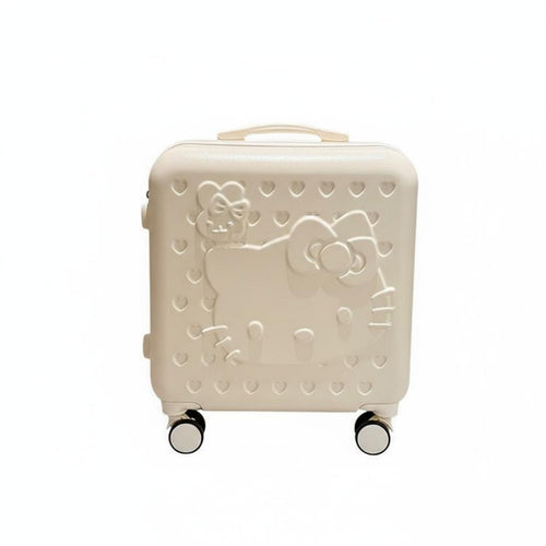 Adjustable Telescopic Handle Kids Rolling Suitcase Lightweight Cartoon Hardshell Luggage Combination Lock for Toddlers, Sleepovers, Vacation