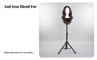 Mannequin Head Tripod Stand Foldable Design Hairpiece Stand Tripod Portable Hairdressing Practice Head Holder