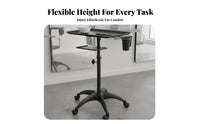 Easy to Move Rolling Salon Tray 360° Rotation Wheels Adjustable Height Rolling Salon Tray Strong Beahoop Capacity Utility Wagon Sturdy Construction for Hair Stylists, Hairstylists, Beauty Professionals, Barber Shop, Barbershop, Workstation