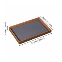 Walnut Display Tray Minimalist Design Wooden Jewelry Tray Sturdy and Stable Household Storage for Retail Store, Boutique, Dressing Table