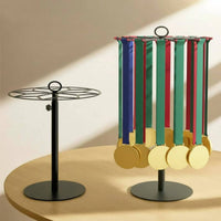 Rotating Medal Stand 360 Degree Rotation Adjustable Medal Holder No Wall Holes for Athletes, Students