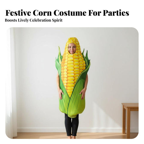 Corn Costume 3D Digital Print Corn on the Cob Costume Realistic Design for Halloween, Gatherings, Stage Performance