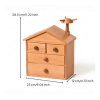 House Shaped Jewelry Box Space-Saving Jewelry Box with Drawers for Girls