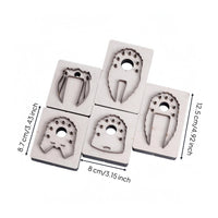 5 Pieces Leather Keychain Die Set Crisp-Cut Leather Keychain Cutting Die Set Press for DIY Crafts