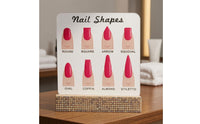 Nail Shape Chart Rhinestone Acrylic Nail Display Stand Decorative