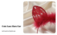 Lace Hare Ear Headband Alluring Design Creature Ears Headband Cosplay Ears Hairband Cute Look Cosplay Ear Headpiece Comfortable