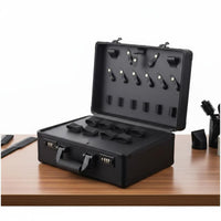 Makeup Organizer Box Large Capacity Aluminum Makeup Case EVA Padded Interior