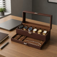 Watch Jewelry Box PU Leather Storage Container Soft Inner Lining