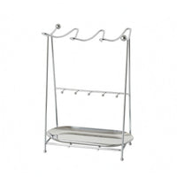 Jewelry Display Rack Silver Finish Jewelry Holder Rack Open Frame for Countertop