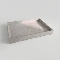Velvet Jewelry Tray Textured Surface Accessory Storage Gray