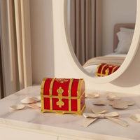 Treasure Chest Jewelry Box Alloy Vintage Jewelry Box Curved Lid