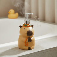 Cute Capybara Pump Bottle Decorative Cartoon Creature Lotion Bottle for Washroom