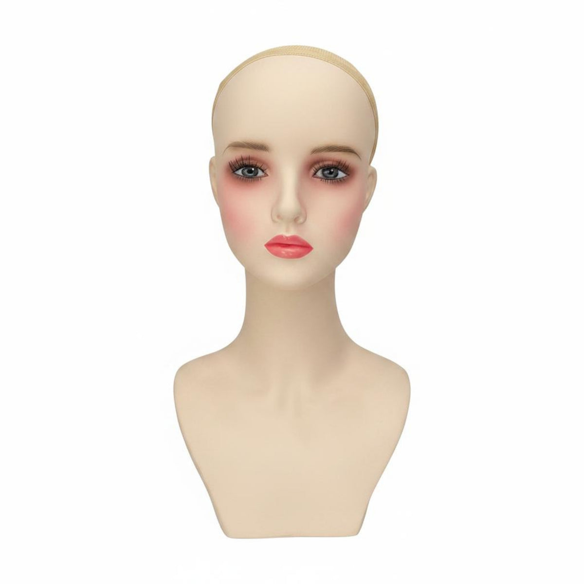 Mannequin Head with Shoulders Tapered Torso Hairpiece Bust Mannequin Elegant Hairpiece Display Bust