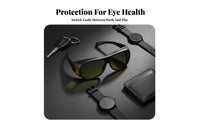 Driving Glasses Wind-Resistant Glare-Reducing Curved-Frame Glasses Fit-over Sunglasses Protection Fit Over Sunglasses