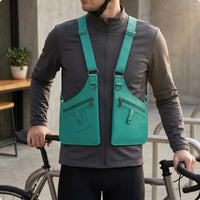 Double Shoulder Armpit Bag Multiple Compartments Shoulder Chest Bag Hands for Men, Travel, Outdoor