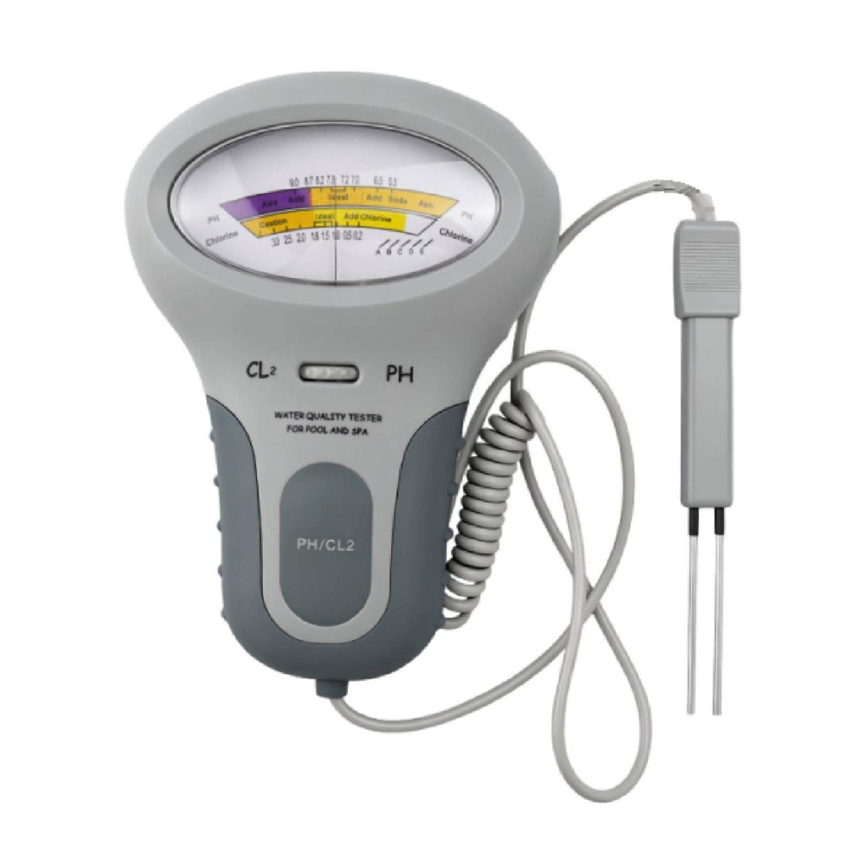 PH and Chlorine Tester Handheld Pool Tester Water Quality Meter with Quick Assessment Lightweight Build Durable Corrosion Free Components Suitable for Swimming Pools Pool Owners Everyday Use